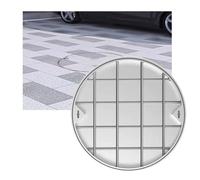 QWEASDF Couvercle de Trou d'homme Invisible en Acier Inoxydable et Cadre encastré Portable, Couvercle et Cadre de Trou d'homme Invisibles,Couvercle Rond de Bassin d'égout(40 * 40cm/15.7 * 15.7in)