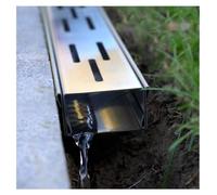 QWEASDF Gouttière de Dérivation d'eau pour Allée，Caniveau Exterieur | Caniveaux de Tranchée en Acier Inoxydable，Pour Jardin, Trottoir, Allée, gouttière À Rangée De Trous(H8*W7CM/H3.15*W2.75IN)