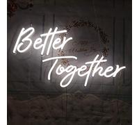 QWEASDF LED Neon Sign lumières, décor en Forme de lumière, Wall Art lumières décoratives, Parti pour Décore Salle des fêtes de Mariage Décoration de Noël,Better Together