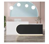 QWEASDF Stands de réception,comptoir de réception Moderne et Petit,Table intérieure. Idéal pour l’Accueil de Bureau. l’Attention. la Boutique. Le Commerce.2 Types de comptoirs(B8,L70.8in)