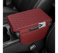 QWEDFSD Cuir Housse D'Accoudoir De Voiture pour Mercedes Benz C-Klasse Cabrio A205 I 2016-2023,Anti-Rayures Coussin Rehausseur D'Accoudoir Deux Sacs De Rangement Coussin Accoudoir Voiture,B/Red