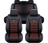 QWEDFSD Ensembles Housses Siège Voiture pour VW Multivan T5 2003-2015 2025, imperméable Confortable Protection Siege La Ensemble Complet de Housses Siege Auto en Cuir, C/Dark Brown