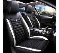 QWEDFSD Housses de Siège de Voiture pour MG MGS5 EV 2025,Imperméable Protection Siege La Poussière Ensemble Complet de Housses Siege Auto en Cuir, White-Black/C