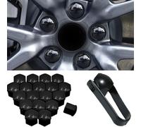 QWEERASS 20 Pièces Cache Ecrou,pour VW Caddy 2020-2024 2025 Cache-écrous de Pneu Hexagonaux Couvre Antirouille Anti-poussière Capuchons D'éCrou Roue,A-21mm