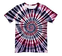 QWEFVB Chemise tie and dye fluo pour enfants garçons filles T-shirt hippes T-shirt pour enfants âgés de 6 à 16 ans, noir/violet, 11-12 ans