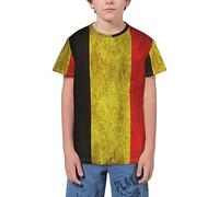 QWEFVB T-shirt à manches courtes pour adolescents avec drapeau pour garçons et filles, Images 15, 3-4 ans