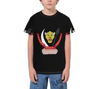 QWEFVB T-shirt à manches courtes pour adolescents avec emblème d'Algérie, Emblème national du Congo 4, 3-4 ans