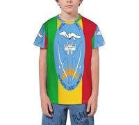 QWEFVB T-shirt à manches courtes pour adolescents Motif carte de l'Afrique du Sud, Drapeau du Mali 3, 13-14 ans
