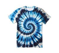 QWEFVB T-shirt tie-dye pour enfants seniors pour garçons et filles, bleu, 5-6 ans