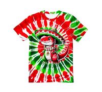 QWEFVB T-shirt tie-dye pour enfants seniors pour garçons et filles, Dinoasur mexicain Tie Dye, 11-12 ans