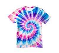 QWEFVB T-shirt tie-dye pour enfants seniors pour garçons et filles, Rose Violet Bleu Tie Dye, 5-6 ans