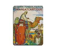 QWEJGFA Affiche de voyage vintage Algérie, Tunisie, Maroc, en métal, pour pub, club, café, bar, maison, décoration murale, 30 x 40 cm