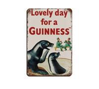 QWEJGFA Guinness Poster publicitaire vintage en métal pour pub, club, café, bar, maison, décoration murale, affiche rétro 20 x 30 cm
