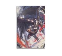 QWEJNVCZ Poster de jeu - Chasseur de monstres - Impression sur toile - Impression d'art moderne pour chambre à coucher - 50 x 75 cm