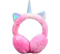 QWEPU Lico-rne Cache Oreille,Oreillettes roses,Peluches Fille Cache-Oreilles,oreilles Hiver Réglables Cache,Peluche Cache Oreilles Chauffe,Hiver Chaud En Peluche Cache-Oreilles Pour