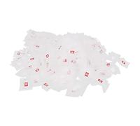 Qwertfeet 1000Pcs5.5 X 7cm Pyramide Tea Bag Filter Nylon Tea Bag Étiquette Simple Chaîne Sachet de thé Vide Transparent