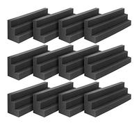 Qwertfeet 12 Pièces Acoustique Trap Studio Mousse Isolant Acoustique Panneau Un Mur Panneau Angle Bloc pour Studio ou Théâtre