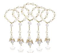 Qwertfeet 30 Pcs Rosaire Baptême Chapelet Acrylique Perles Mini Rosaires pour la Première Communion Baptême