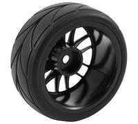 Qwertfeet 4PCS Pneus de Course 1/10 Caoutchouc de Course Rc sur Jante Route Convient pour 9068-6081 Rc