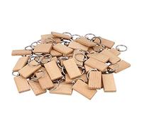 Qwertfeet 50 ID Clé de gravure rectangulaire dans le bois peuvent être gravés DIY
