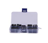 Qwertfeet 66 PZ/Lot Dip Ic Sockets Adaptateur À Souder Type Socket Kit 6,8,14,16,18,20,24,28 Pin pour Pcb Diy Kit