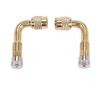 Qwertfeet Adaptateur pour Extension Valve Extension 2 Pièces Angle Métal Plié à 90 Degrés pour Scooter de Vélo