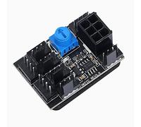 Qwertfeet Adaptateur pour Ventilateur Un 3 Pin et 4 Pin PWM pour PC Hub Ventilateur de Refroidissement Splitter Un 8 Régulateur de vitesse 12V Port D'alimentation Un 6 Pin