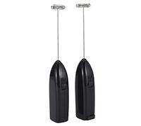 Qwertfeet Buse de lait portable, cafetière à batterie - agitateurs électriques pour mixeur, lait mousse, mini mélangeur utiles, cadeaux pour créer une mousse à café pare-balles 2 paquets