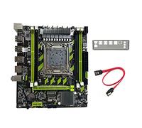 Qwertfeet Carte mère X79G + câble SATA + lunette LGA2011 4 x DDR3 RECC Slot M.2 NVME PCI-E X16 6 x USB2.0 SATA3.0 Carte mère de jeu pour serveur