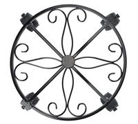 Qwertfeet Chariot à roulettes Support de roulement, pot de jardin en fer robuste, chariot en pot de blocage A