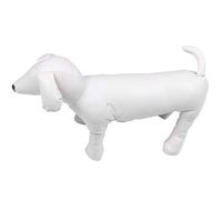 Qwertfeet Cuir Chien Mannequins Position Debout Modèles de Chien Jouets Animaux Magasin Mannequin Blanc L