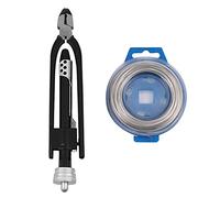 Qwertfeet Ensemble de pinces de torsion de torsion par outil/rouleau de 15 M de verrouillage en acier inoxydable de 0,7 mm de sécurité pour avions de 6 pouces