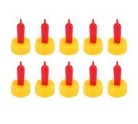 Qwertfeet Lot de 10 tétines en silicone pour boisson au lait, chiot, poulain, mollet, facile à visser sur le coca