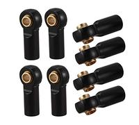 Qwertfeet Lot de 8 barres de liaison à rotule de joint à rotule pour camion de camion de 1/10 Rc noir