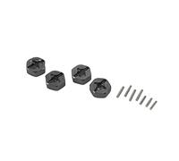 Qwertfeet Mises à jour 'Adaptateur Hexagonal Moyeu de Roue Combinatrice en Alliage D'aluminium 12Mm pour 144001 1/14 RC Pièces de Rechange pour, Gris