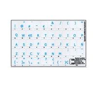 Qwerty Keys Espagnol Autocollant Clavier Transparent avec des Lettres Bleu - Convient pour ne Importe Quel Clavier
