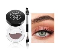 Qwesure Xixi voni Crème à sourcils naturelle bicolore - Formule imperméable avec durabilité à long terme | Eyeliner et crème d'ombre à paupières pour sourcils naturels #2gris brouillard