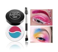 Qwesure Xixi voni Crème à sourcils naturelle bicolore - Formule imperméable avec durabilité à long terme | Eyeliner et crème d'ombre à paupières pour sourcils naturels #8rose et bleu