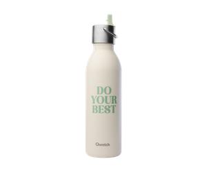 Qwetch - Active w/ Bouchon Sport - Bouteille isotherme Level Up Sable - 600 ml