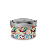 QWETCH - Bento Isotherme Arty 850ml - Lunchbox à Compartiments Inox - 4h Chaud et 6h Froid - Sans BPA & Réutilisable - Pour bureau, voyage, camping, pique-nique