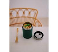 QWETCH - Boite Repas Isotherme - Lunchbox Inox - 5h Chaud et 7h Froid - Sans BPA, Étanche & Reutilisable (Kaki, 600ml)