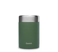 QWETCH - Boite Repas Isotherme - Lunchbox Inox - 5h Chaud et 7h Froid - Sans BPA, Étanche & Reutilisable (Kaki, 600ml)