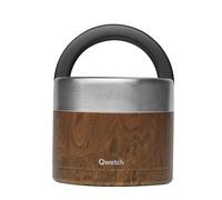 QWETCH Boîte Repas Isotherme Poignée Motifs (Wood, 850 ml)