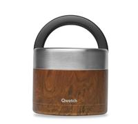 QWETCH Boîte Repas Isotherme Poignée Motifs (Wood, 850 ml)