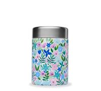 QWETCH - Boite Repas Nomade Isotherme - Flora - Boite Alimentaire Inox - 5h Chaud et 7h Froid - Sans BPA, Étanche & Reutilisable - Lunch Box pour bureau, pique-nique, randonnée - Bleu - 600ml