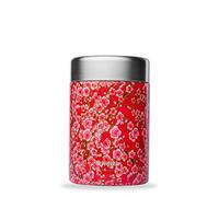 Qwetch - Boite Repas Nomade Isotherme - Flowers - Boite Alimentaire Inox - 5h Chaud et 7h Froid - Sans BPA, Étanche & Reutilisable - Lunch Box pour bureau, pique-nique, randonnée - Rouge - 600ml