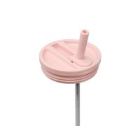 QWETCH Bouchon Étanche avec Paille Rabattable - Compatible Travel Cup Couvercle Hermétique pour Tumbler Isotherme - Accessoire Gourde Inox - Anti-Fuite & Hydratation Facile - Pastel Rose