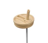 QWETCH Bouchon Étanche avec Paille Rabattable - Compatible Travel Cup Couvercle Hermétique pour Tumbler Isotherme - Accessoire Gourde Inox - Anti-Fuite & Hydratation Facile - Lin