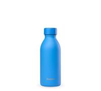 Qwetch - Bouteille Isotherme 500ml Bleu Azur - ICON - Gourde Design Compacte et Élégante Inox Recyclé - 24h Froid et 12h Chaud - Etanche