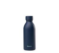 Qwetch - Bouteille Isotherme 500ml Bleu Nuit - ICON - Gourde Design Compacte et Élégante Inox Recyclé - 24h Froid et 12h Chaud - Etanche
